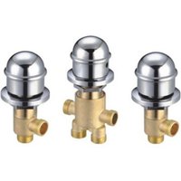 SY-1017 Badewannenarmatur-Set aus Kupfer für Warm- und Kaltwasserschalter, Duscharmatur, fünf Zylinder, 3 Stück im Set SY-1017 Badewannenarmatur-Set aus Kupfer für Warm- und Kaltwasserschalter, Duscharmatur, fünf Zylinder, 3 Stück im Set von VTIZIKL