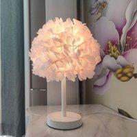 Seidenblume Rose Nachttischlampe Nachttischlampe Lampenschirm Modern Elegant Feder Tisch Schreibtischlampe Lampenschirm Wohnzimmer Schlafzimmer Seidenblume Rose Nachttischlampe Nachttischlampe Lampenschirm Modern Elegant Feder Tisch Schreibtischlampe Lampenschirm Wohnzimmer Schlafzimmer von VTIZIKL