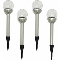 Solar-Gartenleuchten für den Außenbereich, 4er-Pack RGB 8 LED-Globus-Solar-Erdspießleuchten, Farbwechselnde Lampe aus rissigem Glas, 6–10 Stunden Solar-Gartenleuchten für den Außenbereich, 4er-Pack RGB 8 LED-Globus-Solar-Erdspießleuchten, Farbwechselnde Lampe aus rissigem Glas, 6–10 Stunden von VTIZIKL