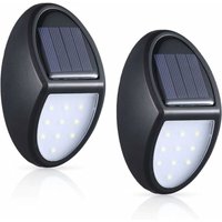 Solarleuchten für den Außenbereich, 2er-Pack 10 LED Solar-Wandlampen, IP65 wasserdichte Solar-Außenbeleuchtung mit Dämmerungssensor für Terrasse, Solarleuchten für den Außenbereich, 2er-Pack 10 LED Solar-Wandlampen, IP65 wasserdichte Solar-Außenbeleuchtung mit Dämmerungssensor für Terrasse, von VTIZIKL