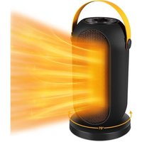 Tragbarer Elektroheizer, 1200 W/600 W, sicherer und leiser Keramik-Oszillationsheizer, Kipp- und Überhitzungsschutz, geeignet für Büro und Zuhause Tragbarer Elektroheizer, 1200 W/600 W, sicherer und leiser Keramik-Oszillationsheizer, Kipp- und Überhitzungsschutz, geeignet für Büro und Zuhause von VTIZIKL