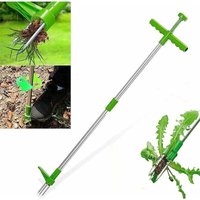 Unkrautstecher – Teleskop-Werkzeug zum vertikalen Entfernen von Wurzeln – Manueller Unkrautstecher für den Garten – Mit 100 cm Griff und stabilem von VTIZIKL