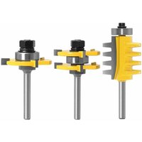 Vtizikl 3 Pièces Jeu de Mèches de Ciseau en Carbure à Queue de 6 mm-Fraise à Rainure et Languette à 3 Dents en Forme de T en Bois Pour Outils de von VTIZIKL