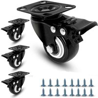 Vtizikl 4 Roulettes Pivotantes avec Frein 50mm en Caoutchouc Castor Roues pour Meubles avec Capacité de 280kg Roulette Sans Traces au Sol pour Charge Vtizikl 4 Roulettes Pivotantes avec Frein 50mm en Caoutchouc Castor Roues pour Meubles avec Capacité de 280kg Roulette Sans Traces au Sol pour Charge von VTIZIKL