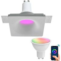 Vtizikl Faretto Smart Gesso Led Gu10 Wifi Incasso Quadrato Scomparsa Rgb Cct Alexa Google - von VTIZIKL