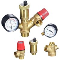 Vtizikl Groupe de sécurité chaudière groupe de sécurité groupe de raccordement et décompression DN25 (1") système de chauffage chauffage 3 bar or von VTIZIKL