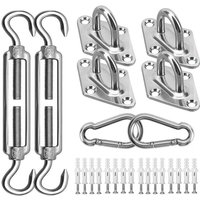 Vtizikl Kit de fixation Shade pour voile d'ombrage, kit d'installation d'auvent en acier inoxydable 304, 15 cm (6 po) pour l'installation de voiles von VTIZIKL