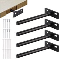 Vtizikl Lot de 4 supports d'étagères murales invisibles, supports d'étagères flottants en T, acier inoxydable Vtizikl Lot de 4 supports d'étagères murales invisibles, supports d'étagères flottants en T, acier inoxydable von VTIZIKL