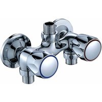 Vtizikl Robinet de douche en laiton moderne pour salle de bain eau froide et chaude, mitigeur mural avec interrupteur de commande chromé Vtizikl Robinet de douche en laiton moderne pour salle de bain eau froide et chaude, mitigeur mural avec interrupteur de commande chromé von VTIZIKL