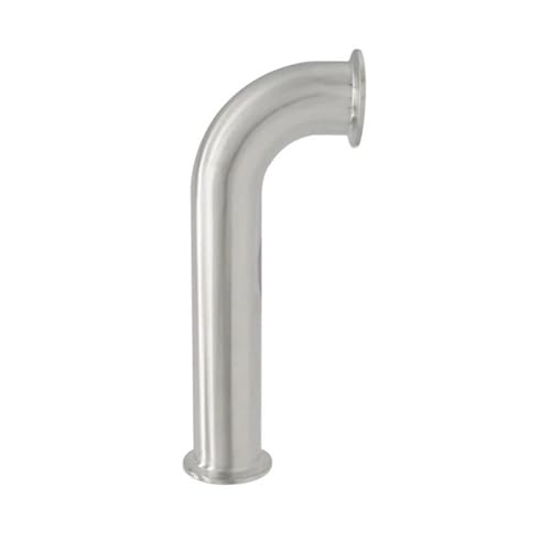 1,5" 2" Tri-Clamp 90°-Winkelstück mit Verlängerungsrohr – 25 mm/32 mm/38 mm/51 mm Außendurchmesser, SS304 Sanitär-Edelstahl(OD38 x TC50.5,L 305mm-SS304) von VTMTZVLVAD