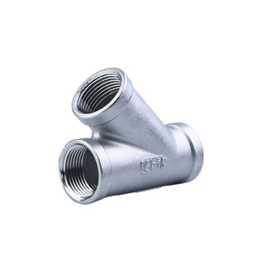 1 Stück 45°-Y-Verbindungsstück aus Edelstahl 304, BSP-Innengewinde, 1/4 Zoll bis 1 Zoll, 3-Wege-Rohrverbinder joyous(2 inch) von VTMTZVLVAD