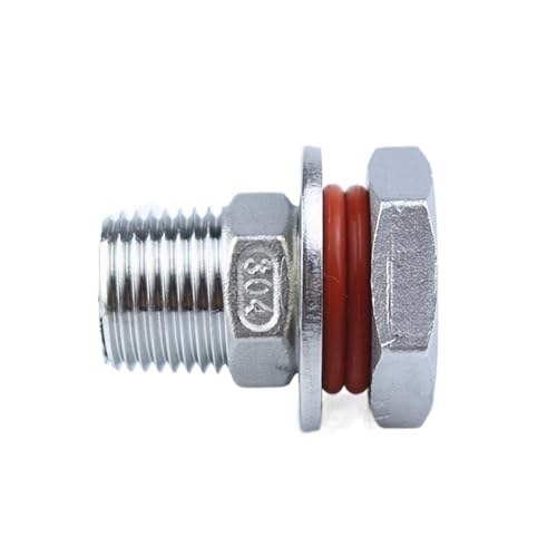 1 Stück BSP-Außengewinde, nahtlose Schottverschraubung, DN8 DN10 DN15, for selbstgebraute Kessel und Fässer joyous(1/2 inch) von VTMTZVLVAD