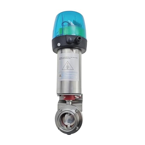 1.5" 2" Tri Clamp Pneumatic Butterfly Valve - Intelligent Switch Type with Smart Head, Single Acting, 304 Stainless Steel for Food/Beverage(OD76mm x ferrule91,SUS304) von VTMTZVLVAD