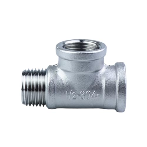 3-Wege-T-Rohrverschraubung, BSP-Gewinde (männlich + weiblich + weiblich), 1/4" bis 1-1/2", Edelstahl SS304 joyous(1-1/4 inch) von VTMTZVLVAD