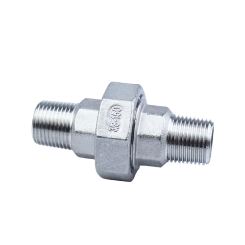 BSP-Rohrverschraubung mit Gewindeanschluss, Außengewinde x Außengewinde, 1/4" bis 2", Edelstahl 304 joyous(1/2 inch) von VTMTZVLVAD