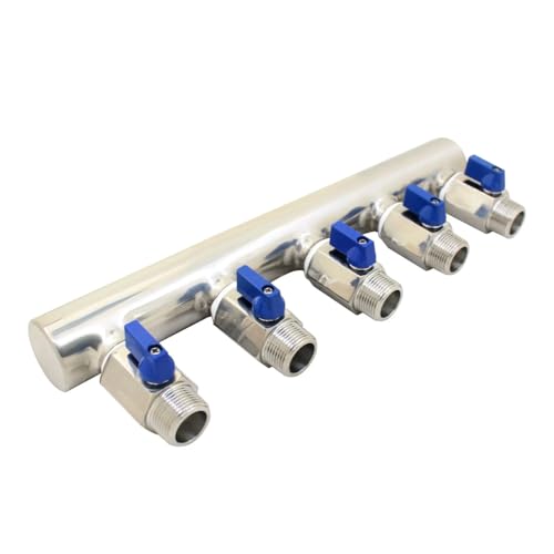 VTMTZVLVAD Verteiler-Kugelhahn Pex-Wasserverteiler mit Ventilen 1 Zoll Innen-Außendraht 2-6-Wege SUS304 joyous(4-way) von VTMTZVLVAD