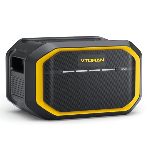 VTOMAN FlashSpeed 1500 Zusätzlicher Batterie 1548Wh - für FlashSpeed 1500/FlashSpeed 1000 Tragbare Powerstation, LiFePO4 (LFP) Backup-Erweiterungsbatterie mit BMS Schutz, Vollladung in 1 Stunde von VTOMAN