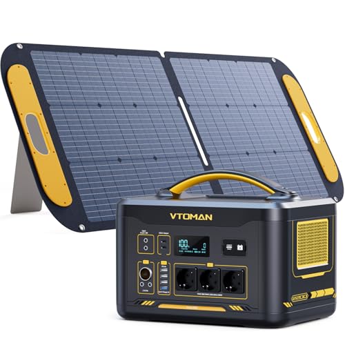 VTOMAN Jump 2200 Tragbare Powerstation mit 110W Solarpanel - 2200W/1548Wh LiFePO4 Batterie Solar Stromgenerator, Erweiterbare Kapazität auf 3096Wh für Reisen, Camping, Wohnmobil, Stromausfälle VTOMAN Jump 2200 Tragbare Powerstation mit 110W Solarpanel - 2200W/1548Wh LiFePO4 Batterie Solar Stromgenerator, Erweiterbare Kapazität auf 3096Wh für Reisen, Camping, Wohnmobil, Stromausfälle von VTOMAN