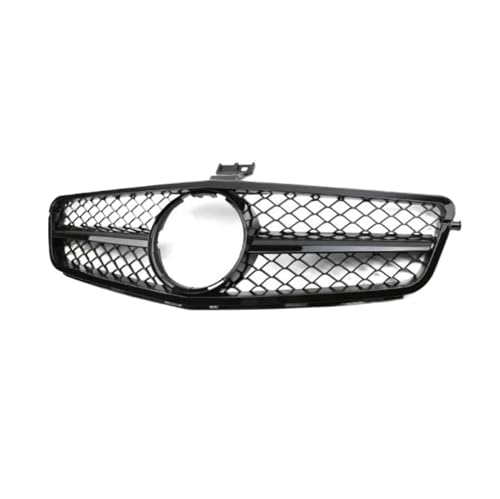 VTSGBLS Auto Frontstoßstangengrill Renngrill Für Mercedes Für Benz C-Klasse W204 2007 2008 2009 2010 2011 2012 2013 2014 Zubehör(AMG Schwarz glänzend) von VTSGBLS