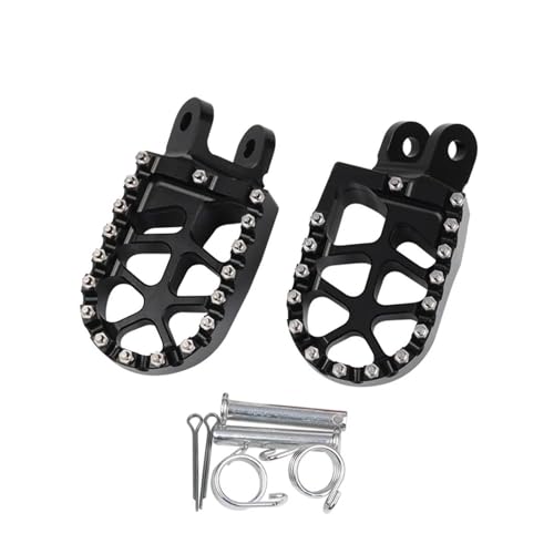 VTSGBLS Motorrad Fußrasten Für Africa Twin XRV 650 XRV 750 XRV650 XRV750 650XRV 750XRV 1990 Motorrad Fußrasten Stützen Fußstütze Fußrasten Pedale(Schwarz) von VTSGBLS