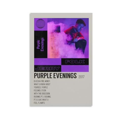 VTYTDCV Musikposter "Purple Evenings Made By Raveena", dekoratives Gemälde, Leinwand, Wandposter und Kunstdruck, moderne Familienschlafzimmer-Dekoration, Poster, 60 x 90 cm VTYTDCV Musikposter "Purple Evenings Made By Raveena", dekoratives Gemälde, Leinwand, Wandposter und Kunstdruck, moderne Familienschlafzimmer-Dekoration, Poster, 60 x 90 cm von VTYTDCV