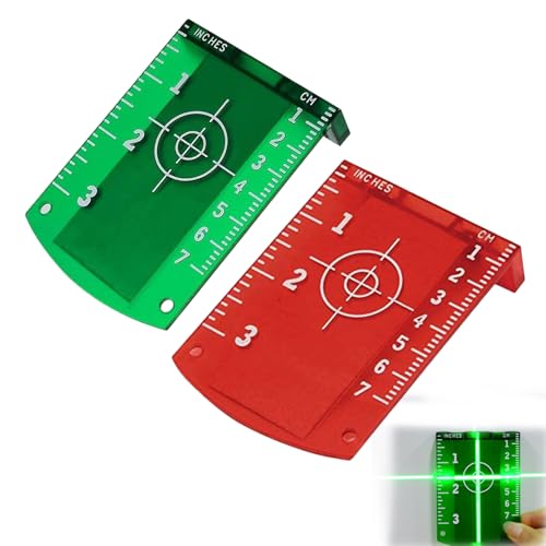 2 Stück Laser Zieltafel,Rote,Grüne Laser Zieltafel,Laser Empfänger Zieltafeln,Reflektor Laser Zieltafel,Laser Empfänger,Kreuzungslaser Lasermessgerät,Für Eine Verbesserung Der Laser-Sichtbarkeit von VTYTZZ