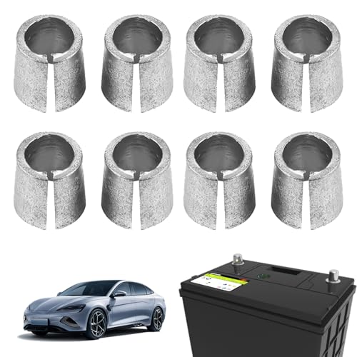 8 Stück Batteriepoladapter,Batterie Pol Adapter,Batteriepol,Autobatterie-Adapterhülsen,Batteriepolabdeckung,Batteriepolklemme Hülsen,Batterieanschlusshülsen Für Positive Oder Negative Pole Silber von VTYTZZ