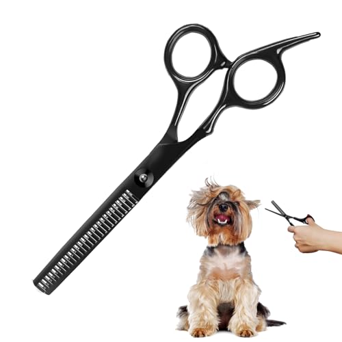 Hunde Scheren,Hundeschere,Hundeschere Gebogen,Schere Hundehaare Schneiden,Hunde Schere,Fellschere Hunde,Pfotenschere Für Hunde,Edelstahl-Fellschere Für Hunde Und Katzen (Blau Gebogene Schere) von VTYTZZ