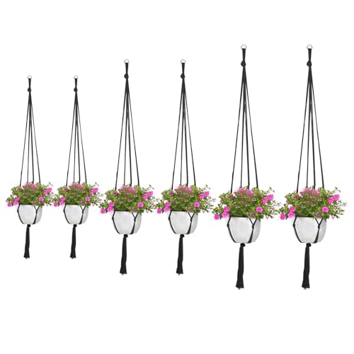 VTYTZZ 6 Stück Blumenampel,Hängeampel Innen,Hängetopf,Hängetopf Für Pflanzen,Makramee Blumenampel,Baumwollseil Hängeampel,Für Innen, Garten, Wohnzimmer,Außen, Balkon, Fenster, Balkone Wanddekoration VTYTZZ 6 Stück Blumenampel,Hängeampel Innen,Hängetopf,Hängetopf Für Pflanzen,Makramee Blumenampel,Baumwollseil Hängeampel,Für Innen, Garten, Wohnzimmer,Außen, Balkon, Fenster, Balkone Wanddekoration von VTYTZZ