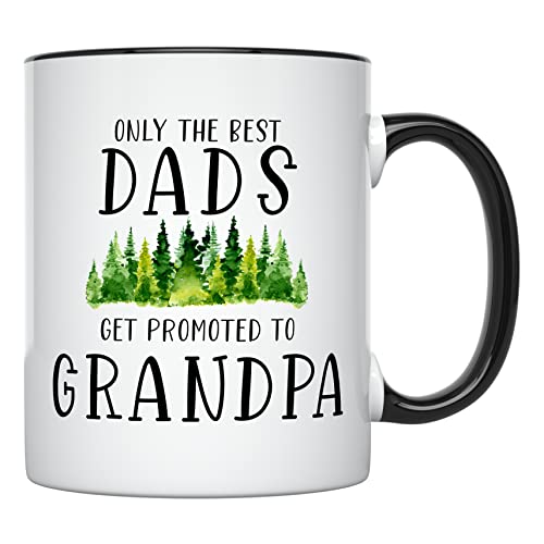 Lustige Tasse mit Aufschrift "Only The Best Dads Get Promoted To Grandpa", 325 ml von VTmaio