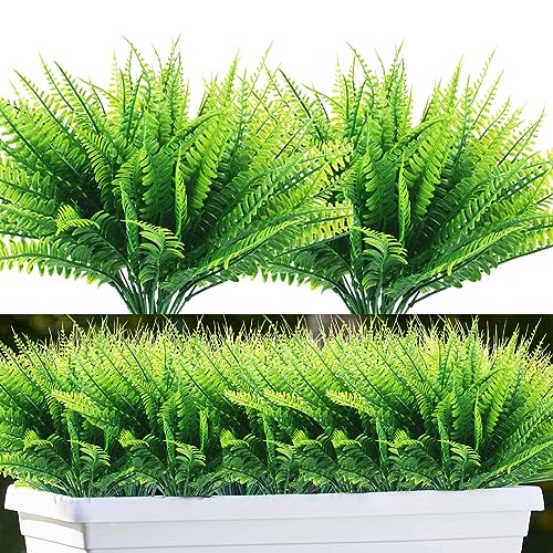 künstliche Pflanzen Außenbereich, VUCDXOP 8 Bündel Kunstpflanzen Boston Farn, Wetterfest Künstliche Gräser, UV-beständig Balkonpflanzen Künstliche Blumen Außen Outside Decoration für Balkon Garten künstliche Pflanzen Außenbereich, VUCDXOP 8 Bündel Kunstpflanzen Boston Farn, Wetterfest Künstliche Gräser, UV-beständig Balkonpflanzen Künstliche Blumen Außen Outside Decoration für Balkon Garten von VUCDXOP