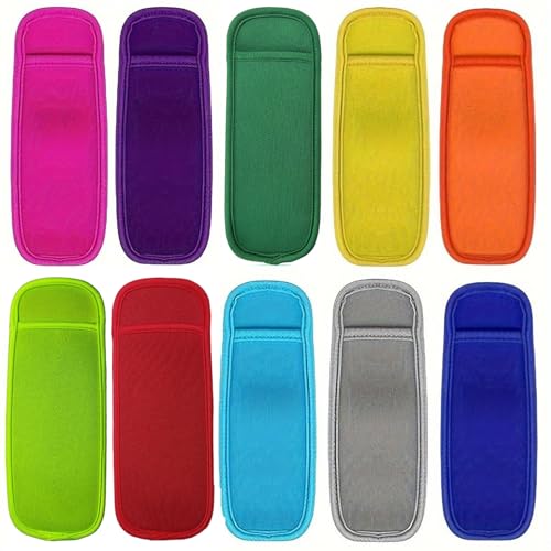VUIUYOIES 10 Stück Eis am Stiel Hüllen für Kinder 10er Packung Eis am Stiel Halter Neopren Gummi Sublimation Eis am Stiel Halter Gefrierhülle von VUIUYOIES