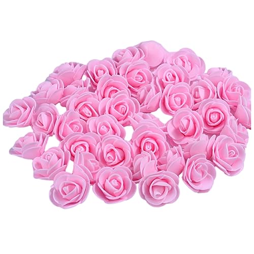 VUIUYOIES 500 Teile/Satz Kranz Hochzeit Dekor Elegante Und auffällige Dekorative Kranz Für Hochzeit Und Home DIY Rose Kopf, Hell Pink von VUIUYOIES