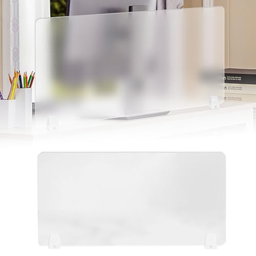 Freistehender Acryl-Bildschirm, Schreibtisch-Sichtschutz-Trennwand, selbststehende Trennwand für Arbeitsplatz, tragbare Kabinenplatte für die Arbeit (transparent, 30 x 50 cm) von VUKHWX