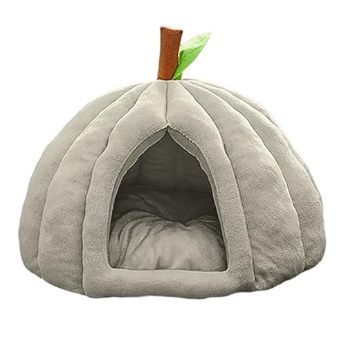Halloween Katzenhaus, Kürbis Katzenhöhle mit Kissen, Kürbis Innenhütte, Hunde Plüschbett für Schlafzimmer, Balkon Erkerfenster im Freien, Schlafsaal, Wohnung, Wohnzimmer, Haustier Wohnung (Grau, M) Halloween Katzenhaus, Kürbis Katzenhöhle mit Kissen, Kürbis Innenhütte, Hunde Plüschbett für Schlafzimmer, Balkon Erkerfenster im Freien, Schlafsaal, Wohnung, Wohnzimmer, Haustier Wohnung (Grau, M) von VUKHWX