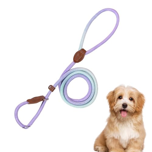 Retrieverleine mit Zugstopp, Haustier Gurtgeschirr für Hunde, Nylon Auslaufleine für Spaziergänge, Verstellbares Anti-Zug Geschirr Für Outdoor Aktivitäten Wandern Camping (A01, 0.8cm Dicke) von VUKHWX