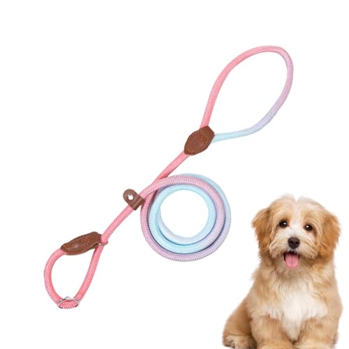 Retrieverleine mit Zugstopp, Haustier Gurtgeschirr für Hunde, Nylon Auslaufleine für Spaziergänge, Verstellbares Anti-Zug Geschirr Für Outdoor Aktivitäten Wandern Camping (B02, 0.8cm Dicke) von VUKHWX