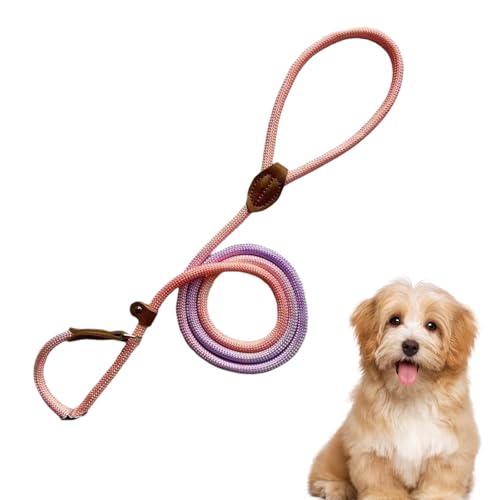 Retrieverleine mit Zugstopp, Haustier Gurtgeschirr für Hunde, Nylon Auslaufleine für Spaziergänge, Verstellbares Anti-Zug Geschirr Für Outdoor Aktivitäten Wandern Camping (E05, 0.8cm Dicke) von VUKHWX