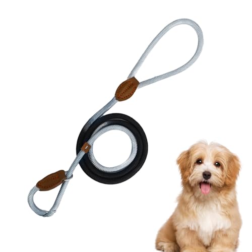 Retrieverleine mit Zugstopp, Haustier Gurtgeschirr für Hunde, Nylon Auslaufleine für Spaziergänge, Verstellbares Anti-Zug Geschirr Für Outdoor Aktivitäten Wandern Camping (F06, 0.8cm Dicke) von VUKHWX