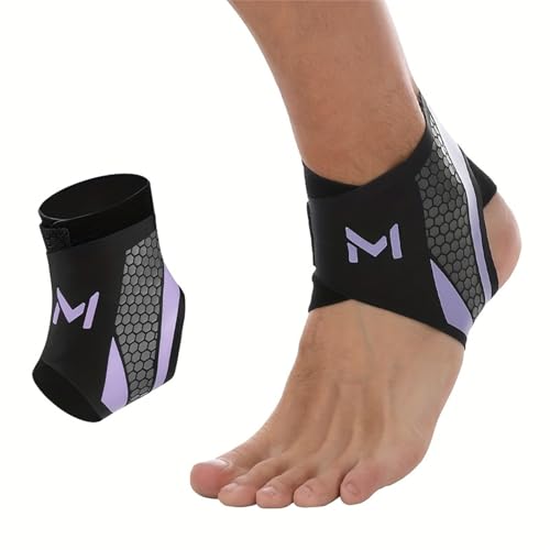 VUKHWX Sprunggelenkbandage, Bandage Fußgelenk, Professionelle Fußbandage Fussbandage Einstellbar & Flexibel, Unisex Knöchelbandage Sprunggelenk für Sport, Fußball, Knöchel Gegen Umknicken (1, Lila) von VUKHWX