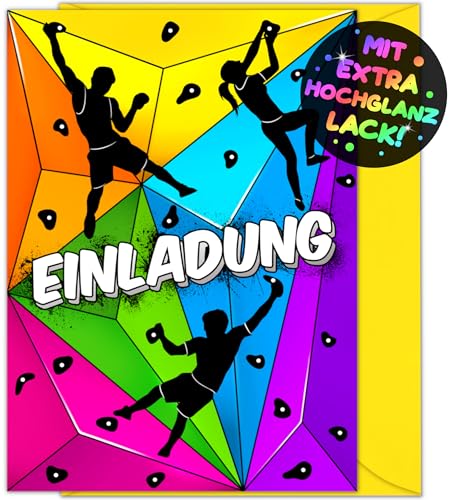 VULAVA 12x Klettern EINLADUNGSKARTEN KINDERGEBURTSTAG Junge Mädchen + 12x Umschläge - die Boulder PARTY Karten sind die Bouldern EINLADUNG für Jungen Kinder KLETTERGEBURTSTAG Einladung KLETTERHALLE VULAVA 12x Klettern EINLADUNGSKARTEN KINDERGEBURTSTAG Junge Mädchen + 12x Umschläge - die Boulder PARTY Karten sind die Bouldern EINLADUNG für Jungen Kinder KLETTERGEBURTSTAG Einladung KLETTERHALLE von VULAVA