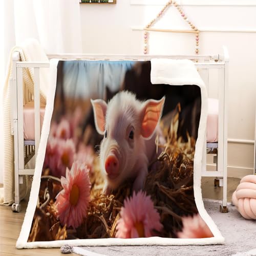 Kuscheldecke Erwachsener 150x200cm Schwein Fleecedecke Sofadecke Tier 3D Flauschig Wohndecke Warme Weiche Sherpa Decke Winter Blanket für Couch,Bett,Wohnzimmer,Schlafzimmer Kuscheldecke Erwachsener 150x200cm Schwein Fleecedecke Sofadecke Tier 3D Flauschig Wohndecke Warme Weiche Sherpa Decke Winter Blanket für Couch,Bett,Wohnzimmer,Schlafzimmer von VULORA