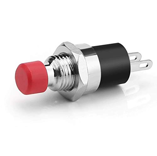 1x Einbau Mini Micro Taster 12V 120V Drucktaster Push Button Switch Schalter Rot Rund Klingel Alarm von VUNIVERSUM