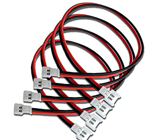 2 Stück Adapterkabel Verlängerung Adapter 2PIN 2.0P 2P Walkera Molex Female Male Buchse Stecker 20cm 26AWG Silikon Kabel Modellbau von VUNIVERSUM