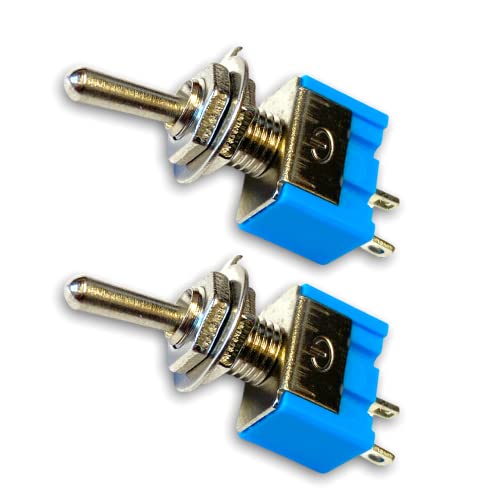 2x Premium 2Pin Ein/Aus Kippschalter Wippschalter Schalter On Off DIY AC 125V/6A 250V/3A RC von Mr. Stecker Modellbau® von VUNIVERSUM
