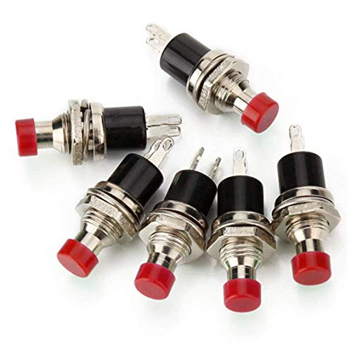5x Stück Einbau Mini Micro Taster 12V 120V Drucktaster Push Button Switch Schalter Rot Rund Klingel Alarm (5) von VUNIVERSUM