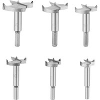 6-teiliges Forstnerbohrer-Set, Hartmetall-Holzfräser, Durchmesser 30/35/40/45/50/60 mm, zum Bohren von Löchern in Holz, zum Einbau von runden von VUSZR