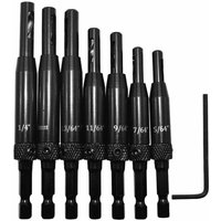 7-teiliges Zentrierbohrer-Set für selbstzentrierende Türen, Scharnier-Gewindebohrer, Holzbearbeitungswerkzeuge 7-teiliges Zentrierbohrer-Set für selbstzentrierende Türen, Scharnier-Gewindebohrer, Holzbearbeitungswerkzeuge von VUSZR