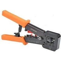 RJ45-Crimpzange für RJ11/RJ12-Netzwerk- und Telefonkabel – 3-in-1-Modul-Crimpzange für Telekommunikation, Netzwerkkabelzange, Ratschen-Crimpzange für von VUSZR