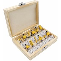 Set mit 12 Holzmessern mit 8 Griffen (gelbe Holzkiste mit 12 Messern und 8 Griffen) für den Werkzeugraum von VUSZR
